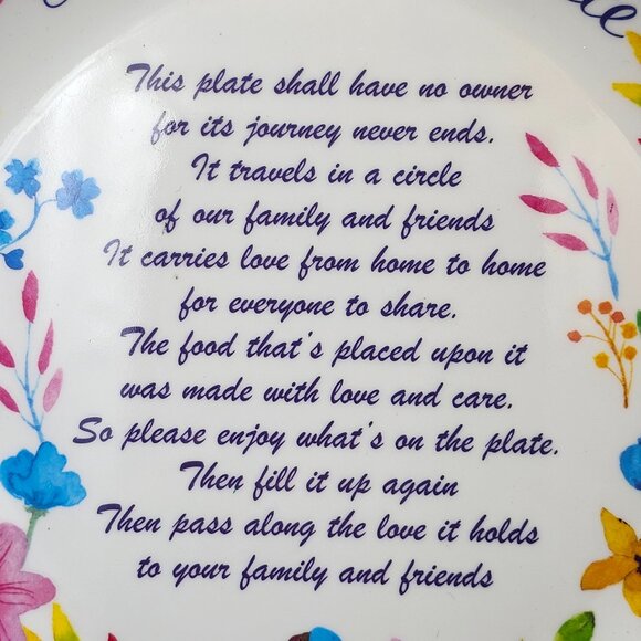 "The Giving Plate Malemac Plastic Plate" Decorative Platw to Give as Gift with F - Picture 3 of 10